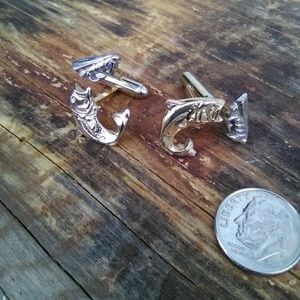 Swank Cufflinks Fly Fishing Trout